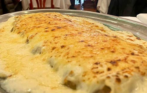 Cannellonis maison au Restaurant Ca L'Estevet, plat emblématique de la cuisine catalane à Barcelone